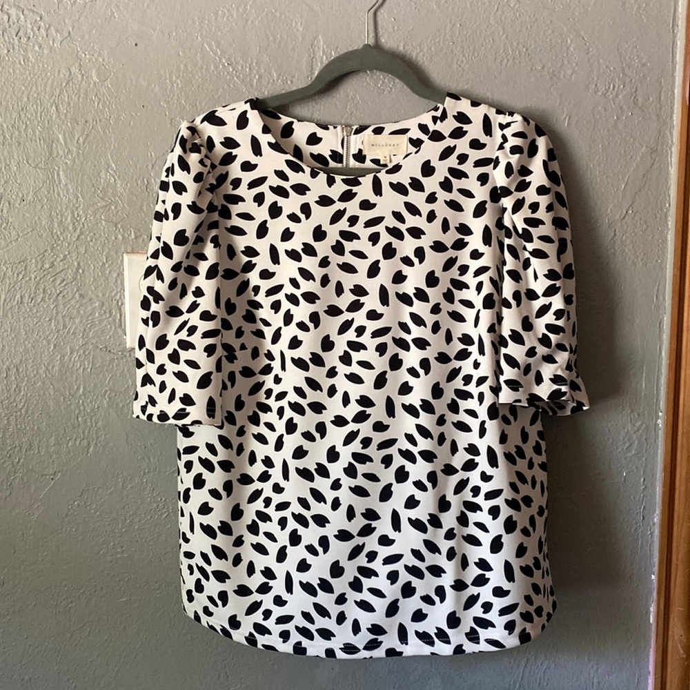 Melloday, M, black/ white blouse